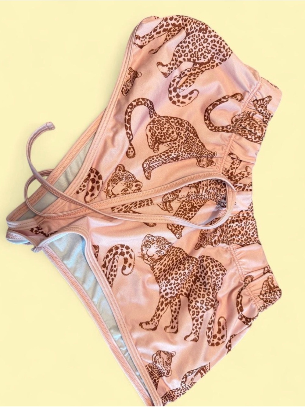 Women’s Pink Designer Leopard Print Pajama Shorts